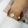 Thick Gold Color Charm Bracelets Bangles 2022 New Fashion Jewelry 4pcs Chain Bracelets Set for Women