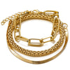 3PCS/Set Fashion Thick Chain Link Bracelets Bangles For Women