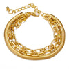 3PCS/Set Fashion Thick Chain Link Bracelets Bangles For Women