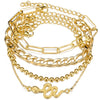 3PCS/Set Fashion Thick Chain Link Bracelets Bangles For Women