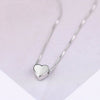 Smooth Heart Shaped Pendant Necklace 925 sterling Silver Cute Charm Necklace For Women