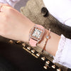 Quartz watch Female Student Korean Style Square Rhinestone Casual Starry Ladies watch