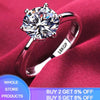 18K White Gold Color Ring For Women Round Diamond