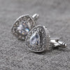 Enamel Crystal  Cuff Links Luxury Rhinestone Silver And Gold Color