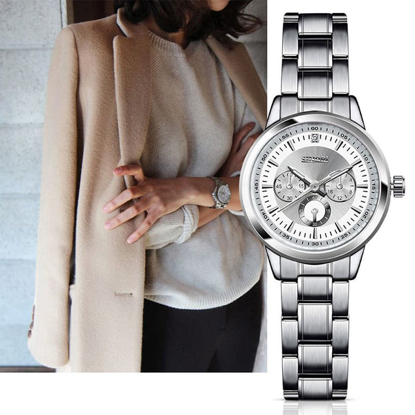 Women Watch Elegant Brand Famous Luxury Silver Quartz Watches  Antique Geneva Wristwatches *Free Shipping