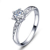 Silver plated & zircon crystal anti-allergy ladies`wedding rings jewelry !!! Free Shipping