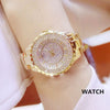 Women Watches Gold Luxury Brand Diamond Quartz Ladies Wrist Watches Stainless steel *Free Shipping