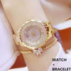 Women Watches Gold Luxury Brand Diamond Quartz Ladies Wrist Watches Stainless steel *Free Shipping