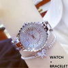 Women Watches Gold Luxury Brand Diamond Quartz Ladies Wrist Watches Stainless steel *Free Shipping