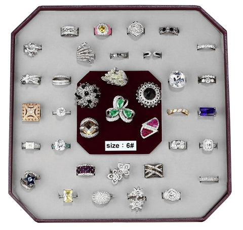 SIZE6 - Assorted Brass Ring with Assorted